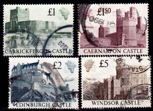 ENGLAND 1988, 18 Oct. BRITISH CASTLES, set, UNH, CV +/-R 145.00, view scan.