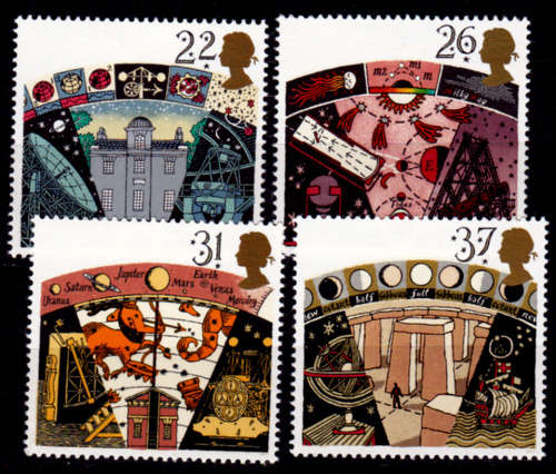 ENGLAND 1990, 16 Oct. ASTRONOMY, set, MNH, CV +/-R 60.00, view scan.