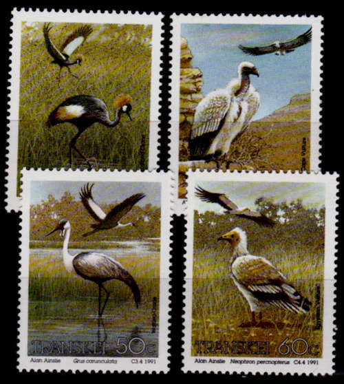 TRANSKEI 1991, 20 June. ENDANGERED BIRDS, set, MNH, CV R 85.00, view scans