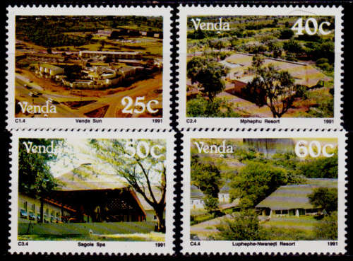 VENDA 1991, 29 Aug, TOURIST ATTRACTIONS, set, MNH, CV R 23.00, view scans