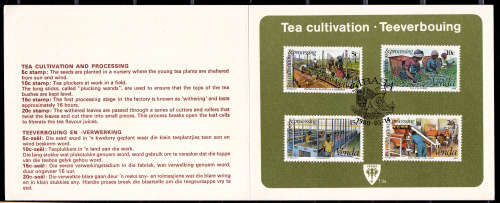 VENDA 1980, 14 May. TEA CULTIVATION, collectors sheet, CTO, CV R ?? view scans