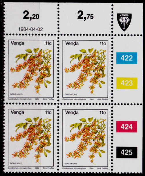 VENDA 1984, 2 April. ADDITIONAL VALUE DEFINITIVE ISSUE, control, MNH, CV R 2.00 view scans