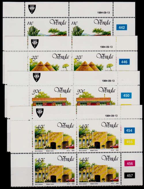 VENDA 1984, 13 Sept. 5th ANNIV INDEPENDENCE, set controls, MNH, CV R 40.00 view scans