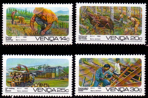 VENDA 1986, 26 June. FORESTRY, set, MNH, CV R 10.00 view scans
