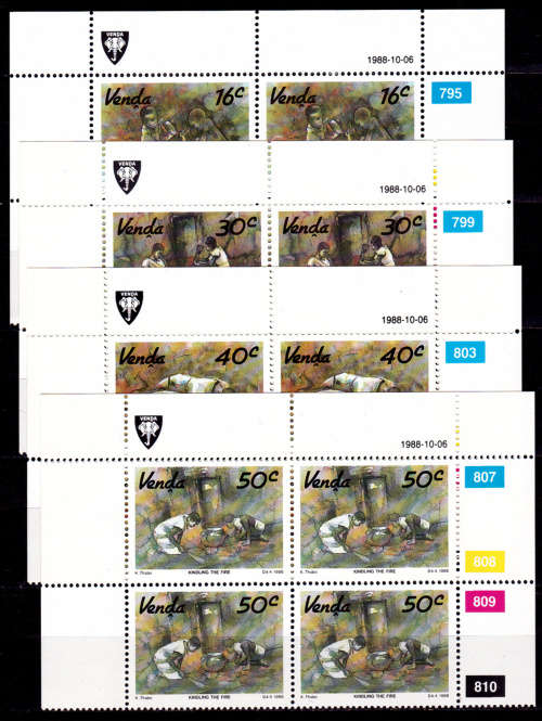 VENDA 1988, 6 Oct. LOCAL ART, set controls, MNH, CV R 40.00 view scans