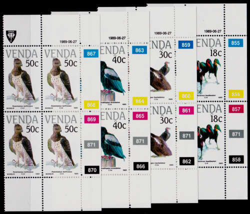 VENDA 1989, 27 June. ENDANGERED BIRDS, set controls, MNH, CV R 260.00 view scans
