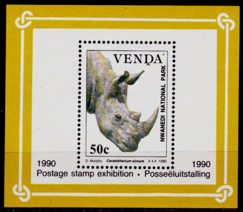 VENDA 1990, 1 March. WILDLIFE CONSERVATION, minisheet, MNH, CV R 45.00 view scans
