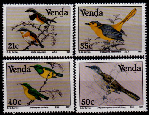 VENDA 1991, 7 March. BIRDS OF VENDA, set, MNH, CV R 70.00 view scans