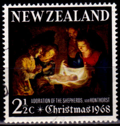 NEW ZEALAND 1968, 1 Oct. CHRISTMAS, single, UH, CV +/-R 5.00, view scans