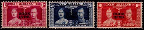 COOK ISLANDS 1937, 1 June, Coronation of KGVI and QE, set, MH, CV +/-R 25.00 view scans