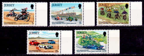 JERSEY 1980, 24 July. 60th ANNIV MOTORCYCLE CLUB, set, MNH, CV +/-R 50.00 view scans