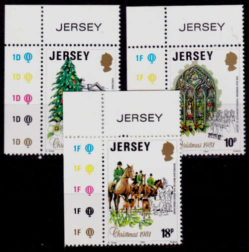 JERSEY 1981, 29 Sept. CHRISTMAS STAMPS, set, MNH, CV +/-R 35.00 view scans