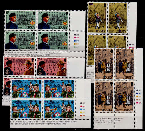 JERSEY 1982, 18 Nov. YOUTH ORGANIZATIONS, set blocks, MNH, CV +/-R 300.00 view scans