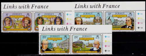 JERSEY 1982, 11 June. LINKS WITH FRANCE, set, MNH, CV +/-R 70.00 view scans