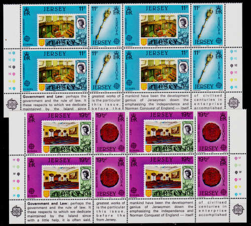 JERSEY 1983, 19 April. EUROPA STAMPS - INVENTIONS, set blocks, MNH, CV +/-R 275.00 view scans