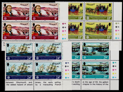 JERSEY 1983, 21 June. WORLD COMMUNICATIONS YEAR, set blocks, MNH, CV +/-R 200.00 view scans