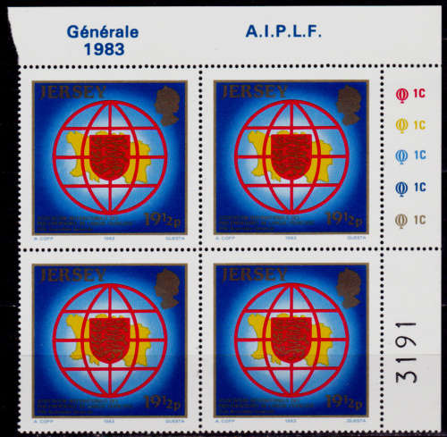 JERSEY 1983, 21 June. INTERNATIONAL CONFERENCE, single block, MNH, CV +/-R 80.00 view scans