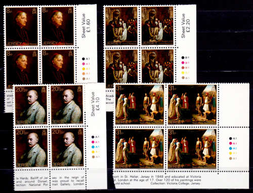 JERSEY 1983, 20 Sept. PAINTINGS, set blocks, MNH, CV +/-R 275.00 view scans