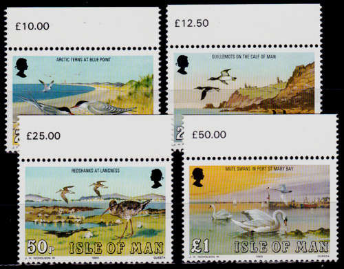 ISLE OF MAN 1983, 14 Sept. SEABIRDS - NEW VALUES, set, MNH, CV+/- R 165.00 view scans