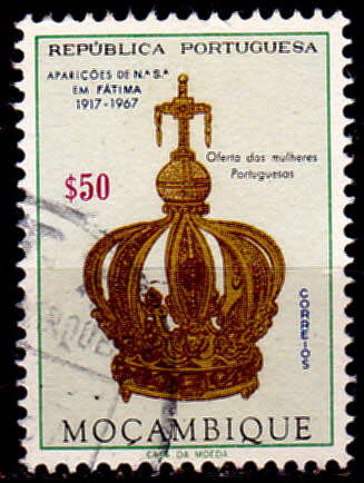 MOZAMBIQUE 1967, 13 May. 50th ANNIV FATIMA APPARITIONS, single, UNH, CV +/-R 5.00 view scans
