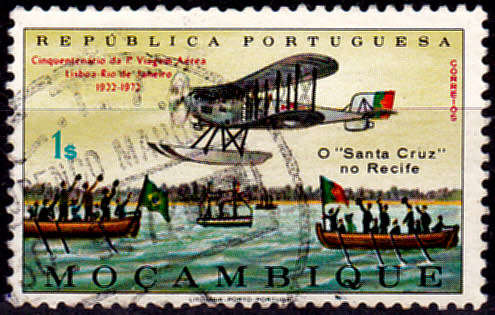 MOZAMBIQUE 1972, 20 Sept. 50th ANNIV 1st FLIGHT, single, UNH, CV +/-R 5.00 view scans