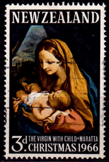 NEW ZEALAND 1966, 3 Oct. Christmas, single, UH, CV +/-R 5.00, view scans
