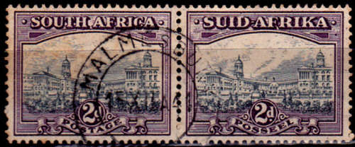 UNION OF SA 1933-1948, DEFINITIVE ISSUE - HYPHENATED, 2d pair, UH, CV R 400.00 view scans