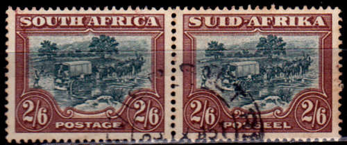 UNION OF SA 1947-1954, DEFINITIVE ISSUE - HYPHENATED, 2/6 pair, UH, CV R 450.00 view scans
