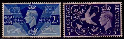 ENGLAND 1946, 11 June. KGVI, set, MH, CV +/-R 10.00 view scans