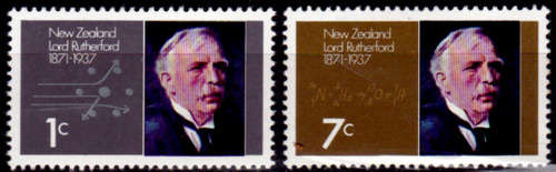 NEW ZEALAND 1971, 1 Dec. 100th Anniv Birth Lord Rutherford, set, MH, CV +/-R 20.00 view scans