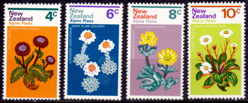 NEW ZEALAND 1972, 7 June. Alpine Plants, set, MH, CV +/-R 90.00 view scans