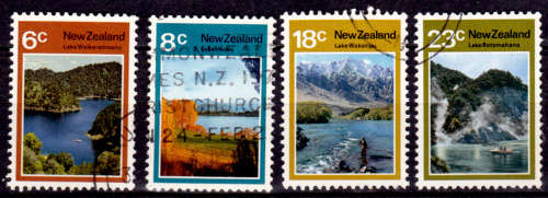 NEW ZEALAND 1972, 6 Dec. Lake Scenes, set, UH, CV +/-R 165.00 view scans