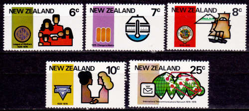 NEW ZEALAND 1976, 4 Feb. Anniversaries and Metrication, set, MH, CV +/-R 35.00 view scans