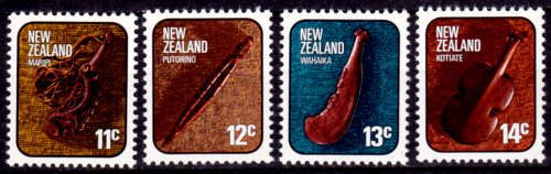NEW ZEALAND 1976, 24 Nov. Maori Artifacts, set, MNH, CV +/-R 20.00 view scans