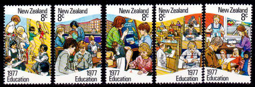 NEW ZEALAND 1977, 6 April. Education, set, MNH, CV +/-R 45.00 view scans
