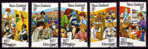 NEW ZEALAND 1977, 6 April. Education, set, UH, CV +/-R 45.00 view scans