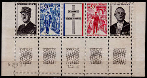 FRANCE 1971, 9 Nov. 1st Death Anniv Gen C de Gaulle, set, MNH, CV +/-R 105.00 view scans