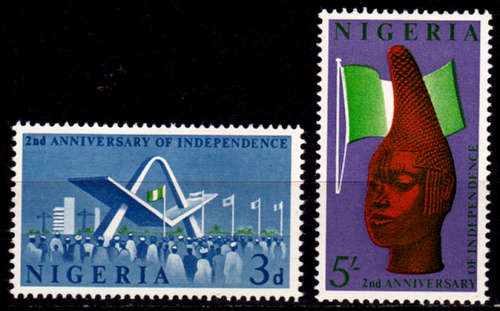 NIGERIA 1962, 1 Sept. 2nd Anniv of Independence, set, MNH, CV +/-R 40.00 view scans