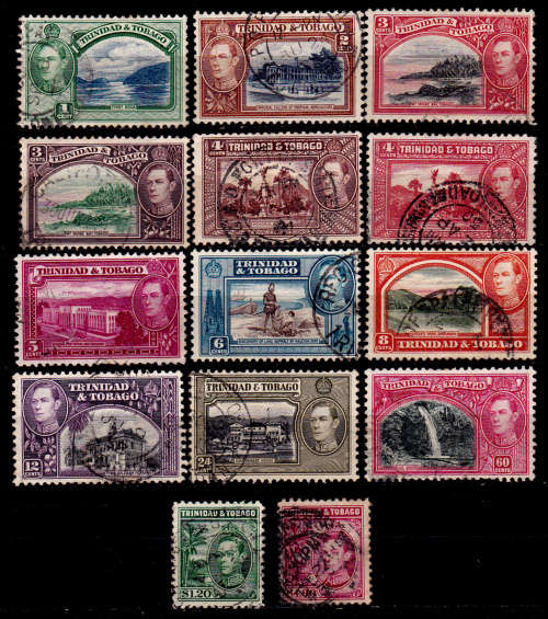 TRINIDAD AND TOBAGO 1938-44, 2 May. KGVI LANDSCAPES + BLDGS, set, UH, CV +/-R 1,400.00 view scans