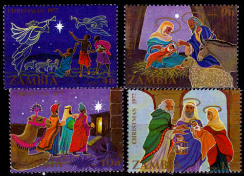 ZAMBIA 1977, 20 Dec, Christmas, set, MNH, CV +/- R 25.00 view scans