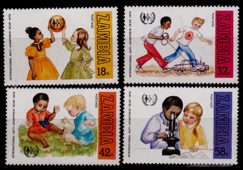 ZAMBIA 1979, 13 Nov. Anti Apartheid Year, set, MNH, CV +/- R 40.00 view scans