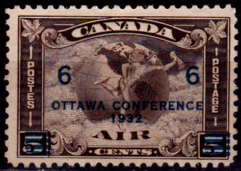 CANADA 1932, 12 July. AIRMAIL SURCHARGED and OVERPRINTED, single, UH, CV +/- R 260.00, view scans
