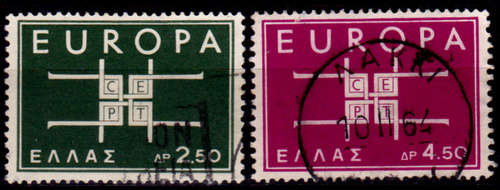 GREECE 1963, 16 Sept. EUROPA Stamps, set, UH, CV +/-R 75.00 view scans