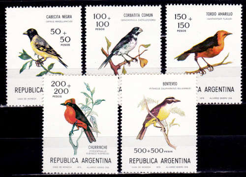 ARGENTINA 1978, 12 Aug. Birds, set, MNH, CV +/-R 260.00 view scans