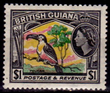BRITISH GUIANA 1954, 1 Dec. Birds - WM:4, short set, MH, CV +/-R 360.00 view scans