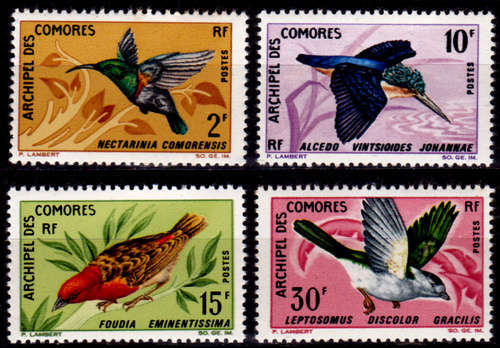 COMORO ISLANDS 1967, 20 June. Birds, set, MH, CV +/-R 360.00 view scans