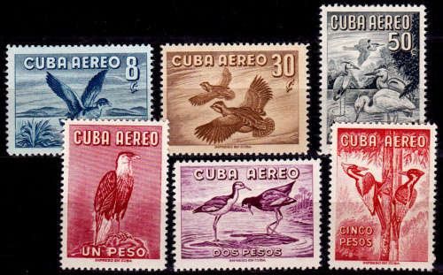 CUBA 1956, 22 May. Birds - Airmail, short set, MH, CV +/-R 980.00 view scans