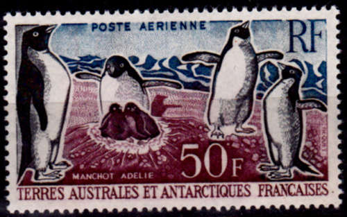 FRENCH ANTARCTIC TERR 1962, 24 Dec. Birds, single, MH, CV +/-R 700.00 view scans