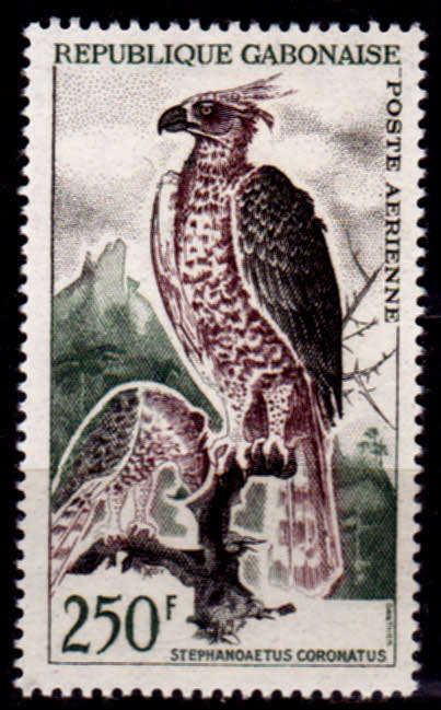 GABON 1964, 23 Sept. Birds - Airmail, single, MH, CV +/-R 280.00 view scans