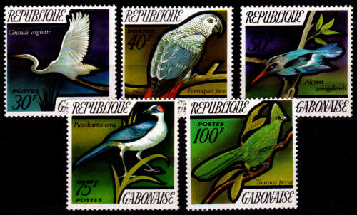 GABON 1971, 12 Oct. Birds, set, MNH, CV +/-R 320.00 view scans